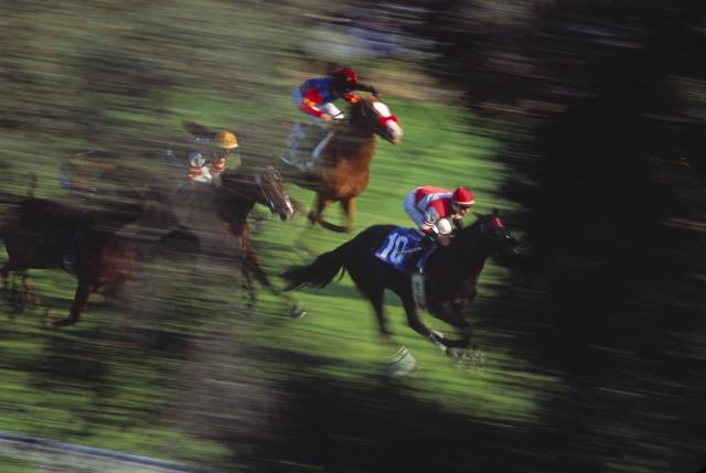 Santa Anita's downhill turf chute