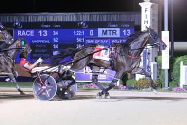 Harrah's Hoosier Park:  Sabonis overcomes trailing post, first-over trip in Dan Patch