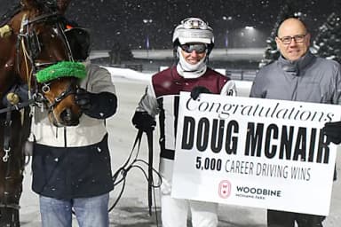 Woodbine Mohawk Park:  McNair joins list of drivers with 5,000 wins