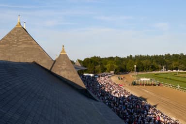 Short field, heavy favorite causes dip in Travers handle