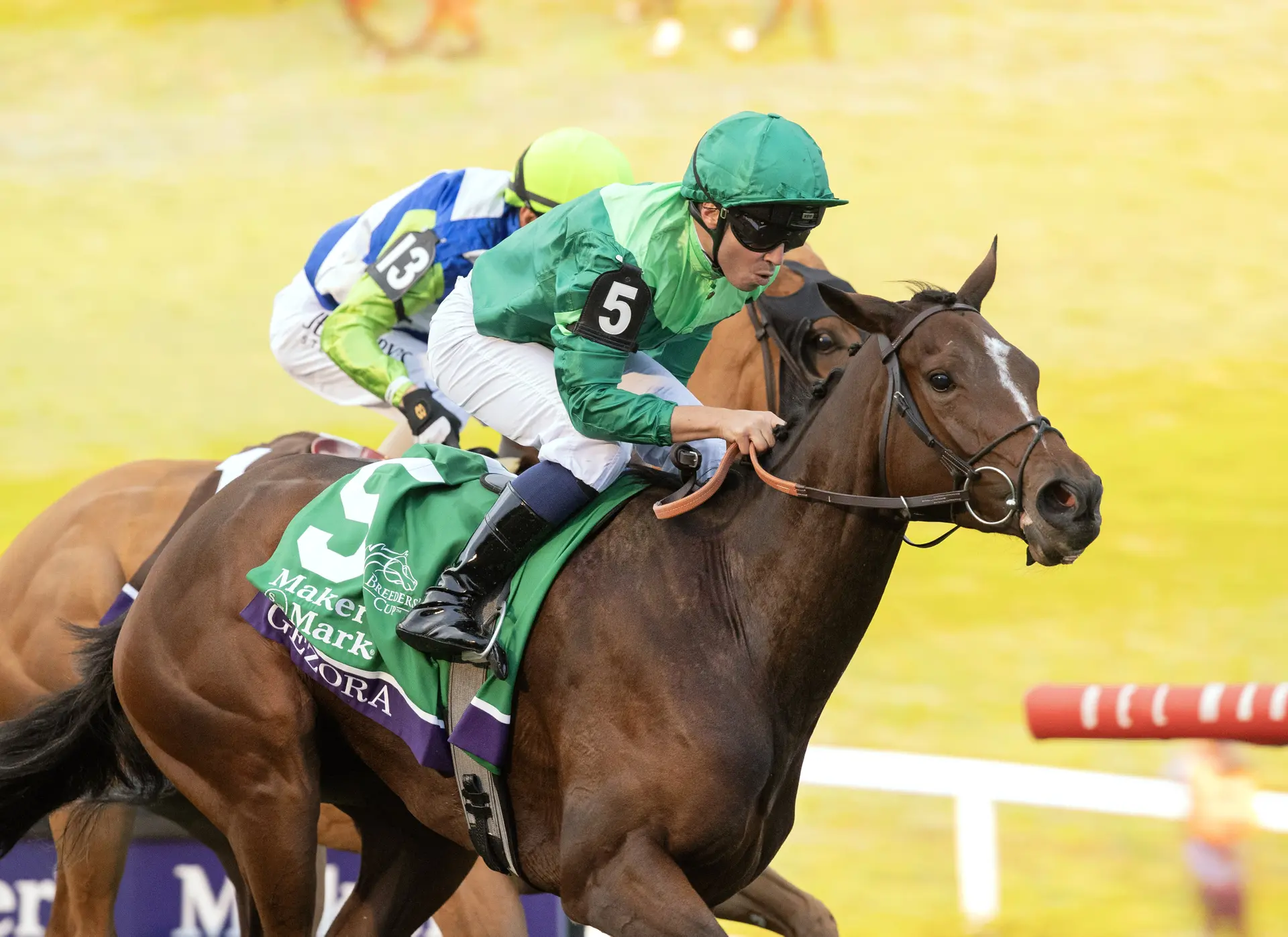 Breeders' Cup Filly and Mare Turf: Gezora catches She Feels Pretty with furious rally