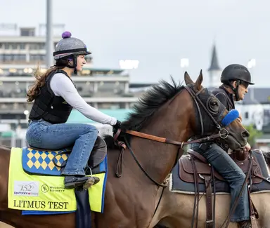 Baffert makes rare appearance with Litmus Test in Delaware Derby