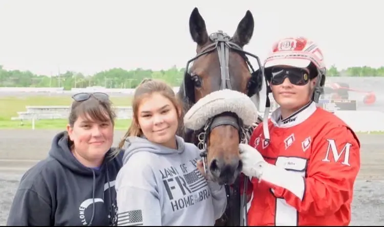 Christina Miller, daughter Rebecca Miller, Dragon City horse and son Joshua Miller_courtesy Christina Miller