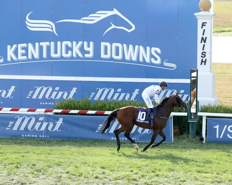 TAKE CHARGE STAR - The Mint Franklin-Simpson Stakes G2 - 09-07-26 - R11 - Kentucky Downs - Post Parade 03 - Yeruza Rodriguez