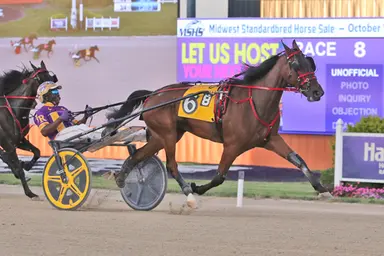 Harrah's Hoosier Park:  Dance Remix heads victorious Indiana Sire Stakes fillies