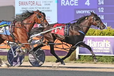 Harrah's Hoosier Park:  Fitterjake equals track record in Indiana Sire Stakes