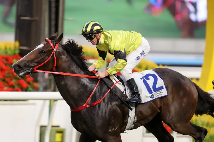 Zac Purton pilots Nyx Gluck to victory at Sha Tin