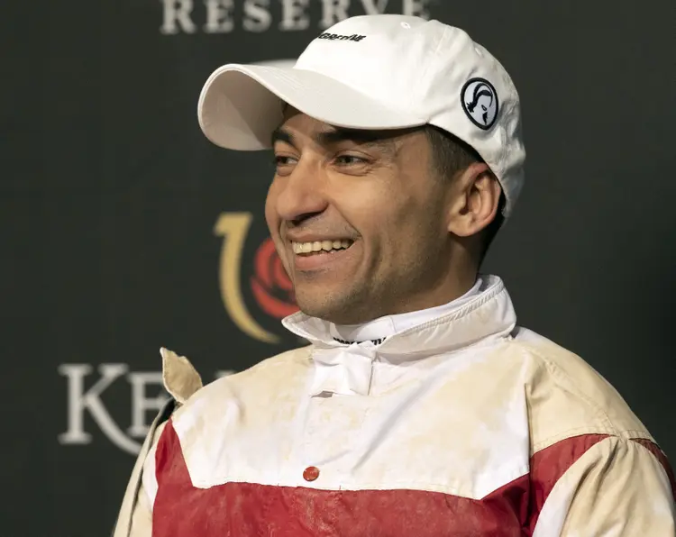 Sonny Leon after winning the Kentucky Derby on May 7 2022