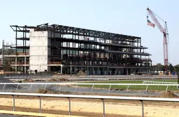 Belmont Park construction project celebrates milestone with 'topping off' ceremony