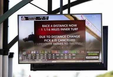 Saratoga pick six canceled after distance change to Race 4