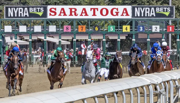 Jockey Club Gold Cup start.Ortiz,Irad.Mindframe.White Abarrio.8-31-25.DRO