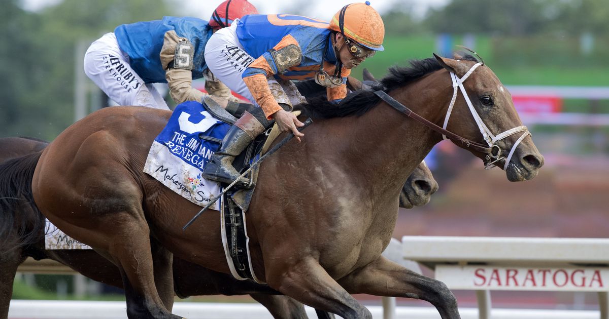 Renegade rallies from far back in Jim Dandy to cap big day for trainer Pletcher
