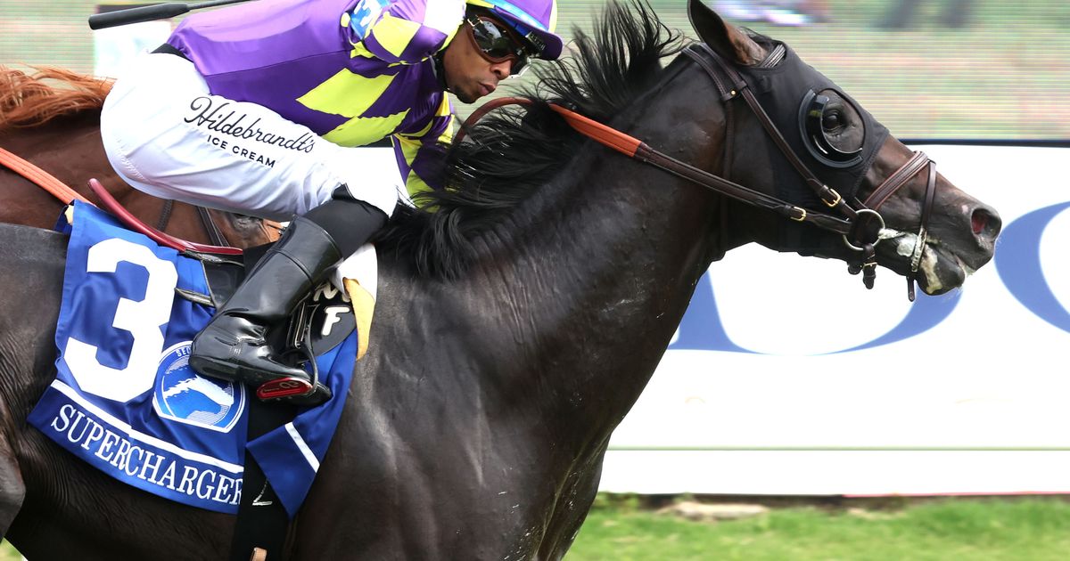 Supercharger surges late in Secretariat for stakes-debut triumph