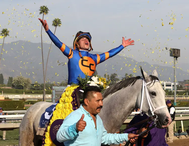 White Abarrio-Irad Ortiz Jr. after Classic Nov 4 2023
