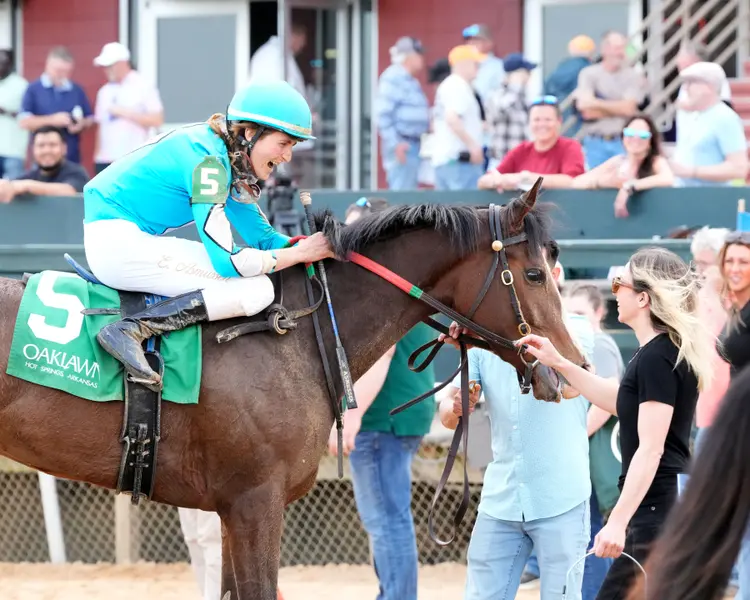 WALK AWAY KAYE - Rainbow Miss Stakes - 04-03-26 - R09 - Oaklawn Park - Post Race 02 - Shelby Layne Ridgway.jpg