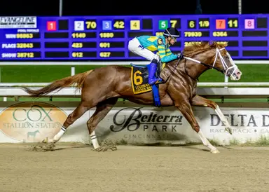 Creole Chrome turns in 18-length romp in Louisiana Legends Cheval