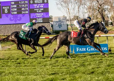 Undefeated Bella Ballerina works for Fair Grounds Oaks