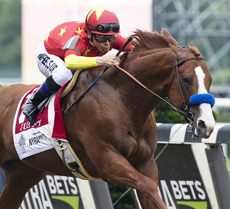Justify wins the 2018 Belmont Stakes