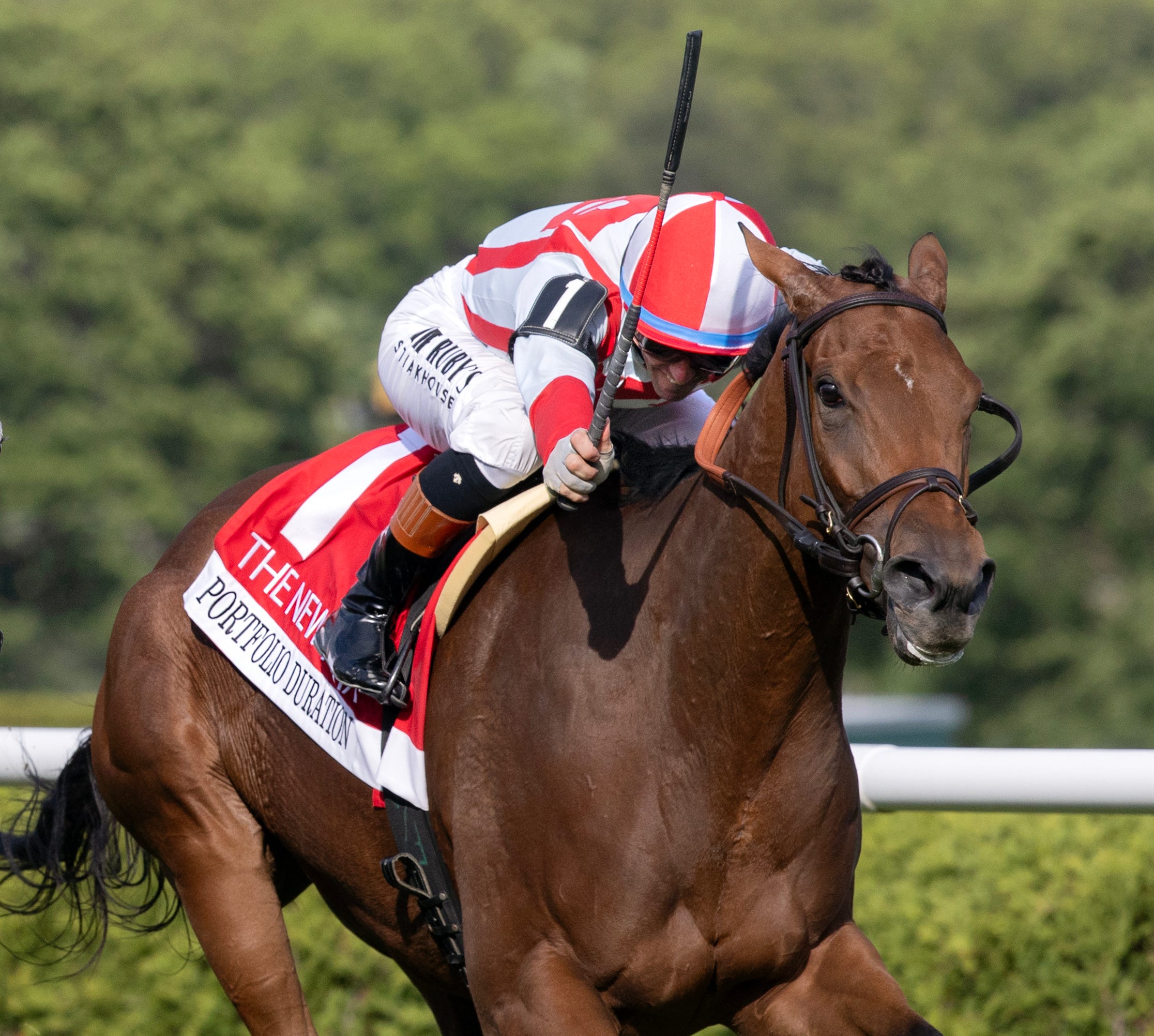 Portfolio Duration goes gate to wire to land Brown his sixth New York Stakes win