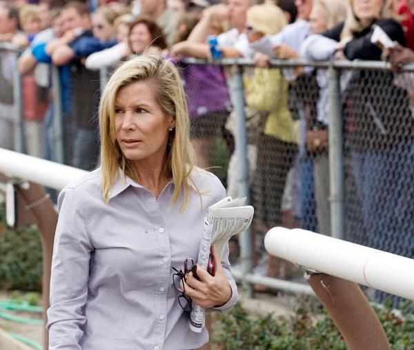 Linda Rice at Saratoga Race Course