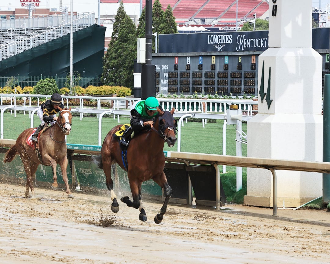 Trainer Tom Morley sends out Curbstone (above) and Complete Agenda in an allowance race on Friday.