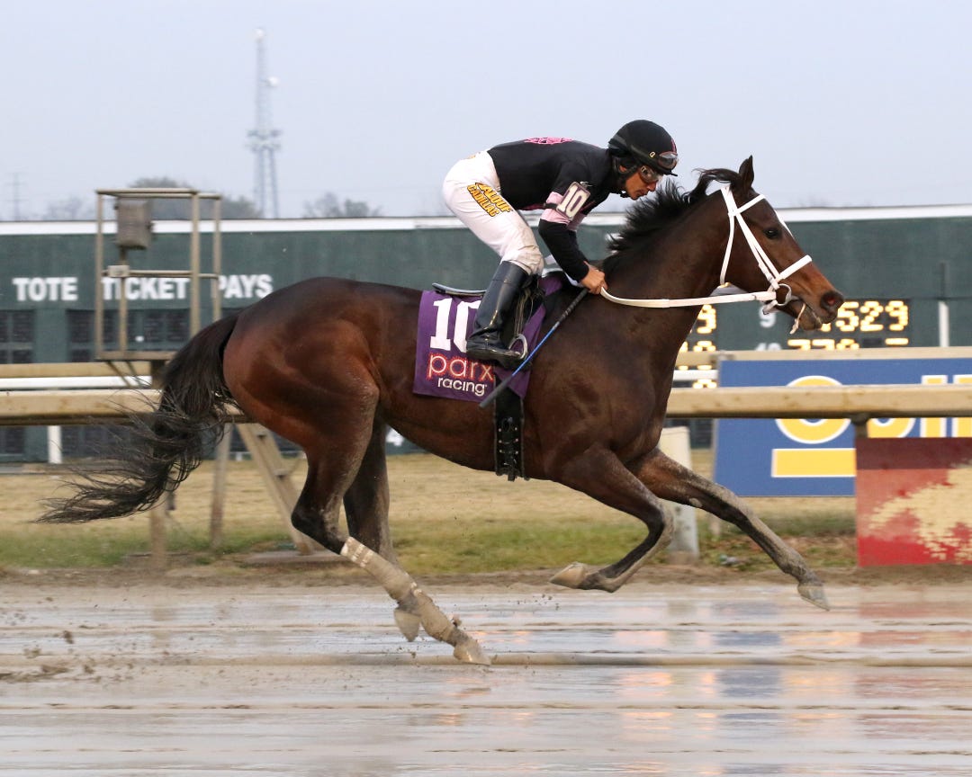 Girl Trouble was odds-on in the Main Line Stakes at Parx last out, but was rated off the pace and finished third. In the Weber City Miss, jockey Paco Lopez is expected to give her a more aggressive ride. 