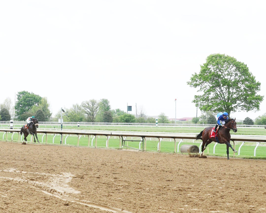 Loved, a half-sister to Grade 1 winner Maxfield, airs in a maiden race last Friday at Keeneland.