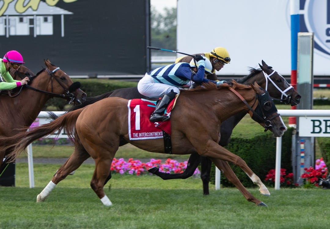 Poppy Flower (No. 1) noses out Bubble Rock in Intercontinental at BEL June 9 2023