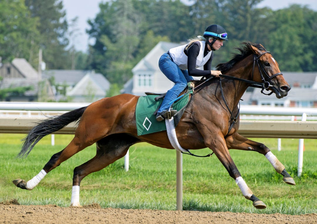 War Like Goddess breezes at Saratoga July 29 2023