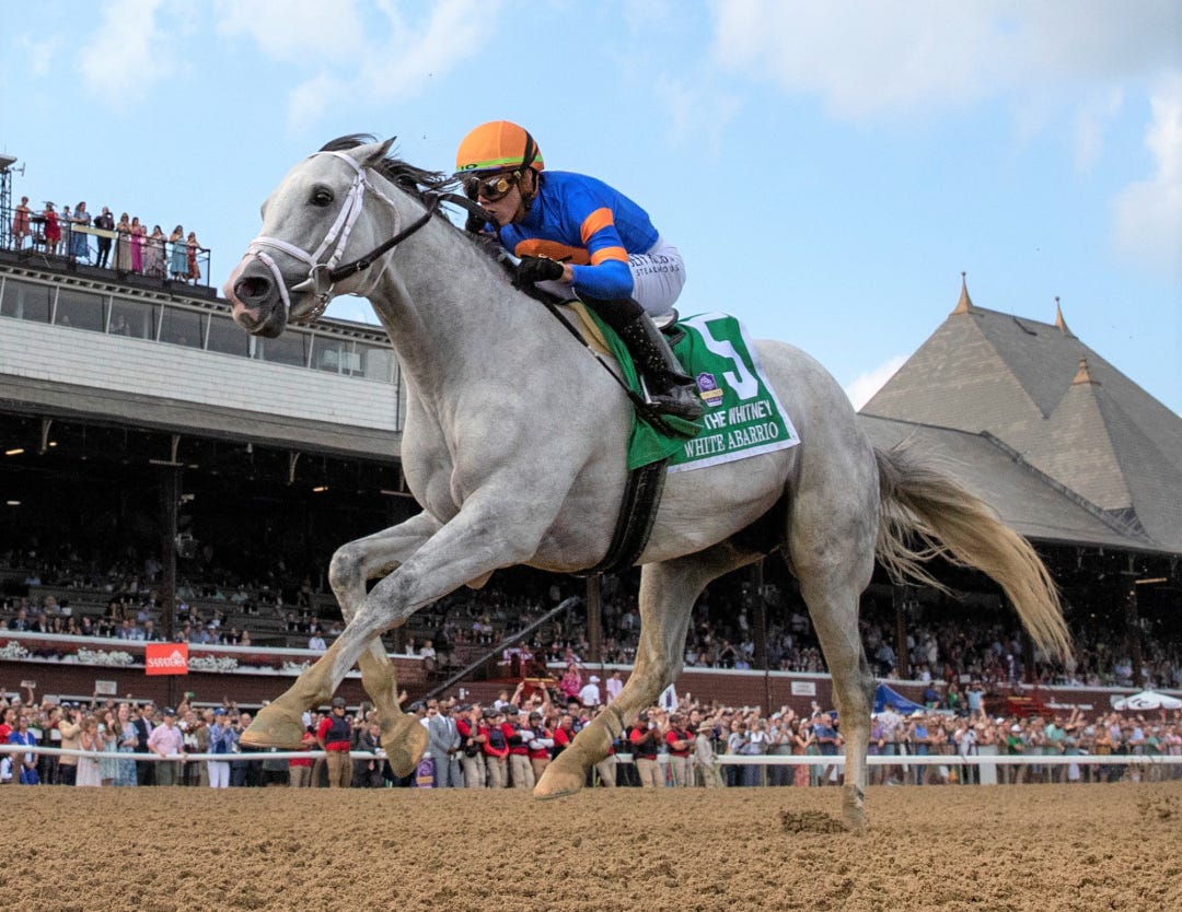 White Abarrio wins Whitney Aug 5 2023
