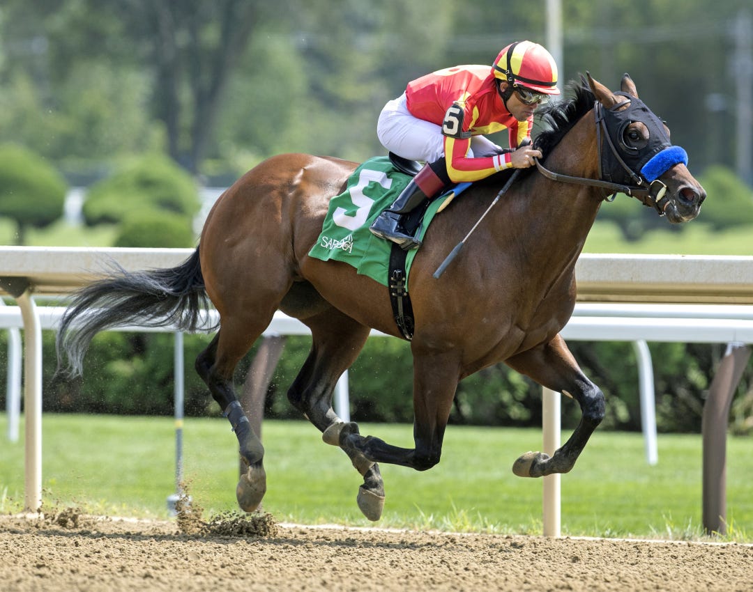 Tall Paul wins maiden at SAR Aug 12 2023