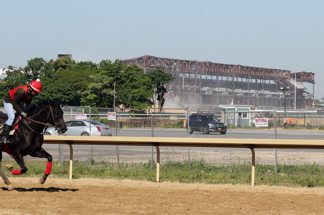 Belmont Park construction May 22 2024