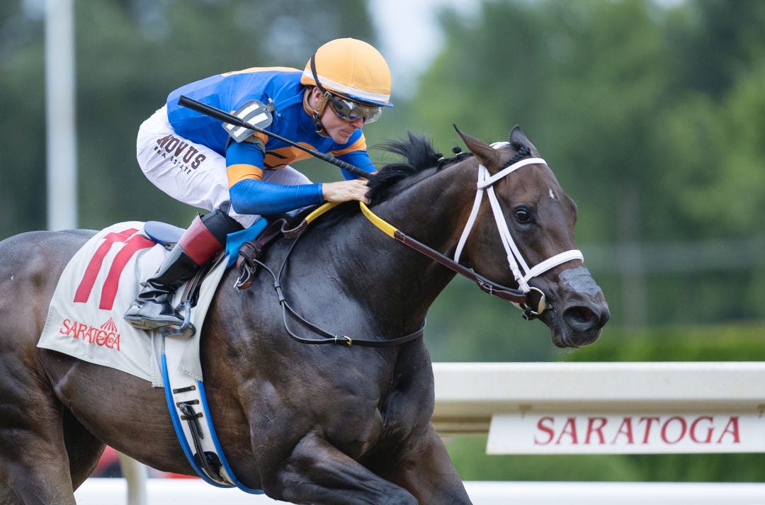 The Queens M G wins the Schuylerville at SAR JUly 11 2024