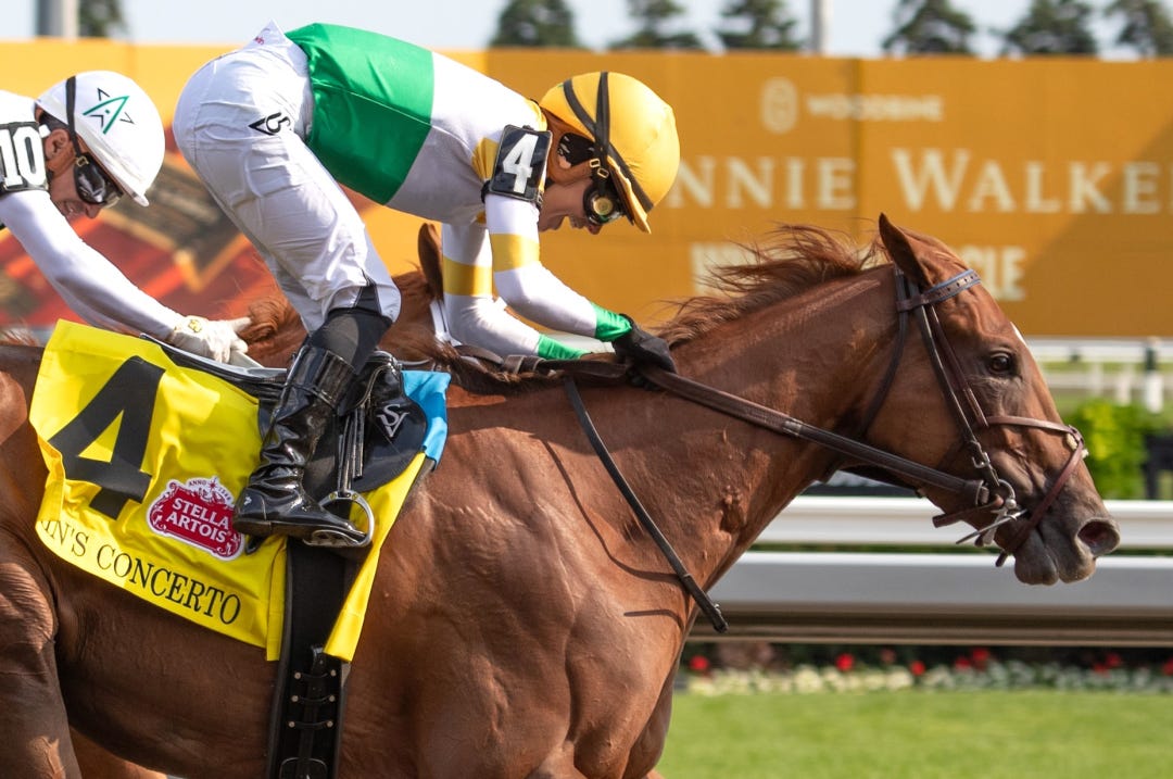 Kin’s Concerto wins Woodbine Oaks July 20 2024