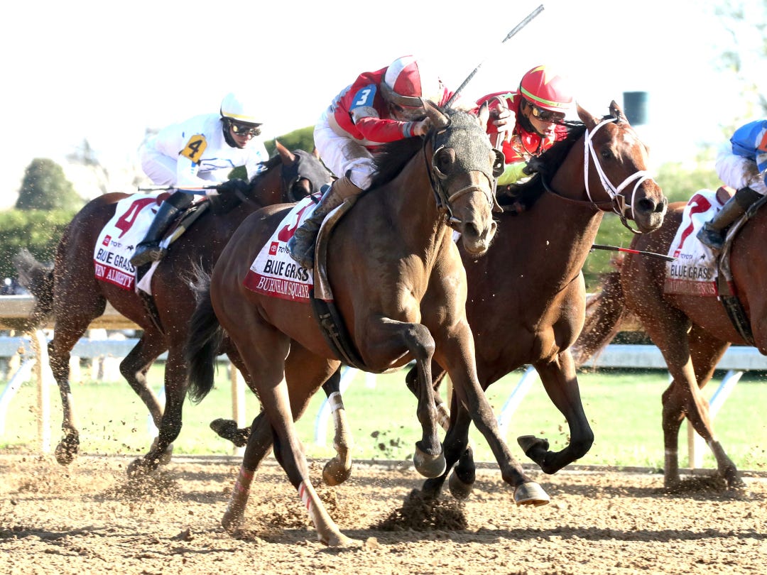 Burnham Square during stretch run of Blue Grass at KEE April 8 2025
