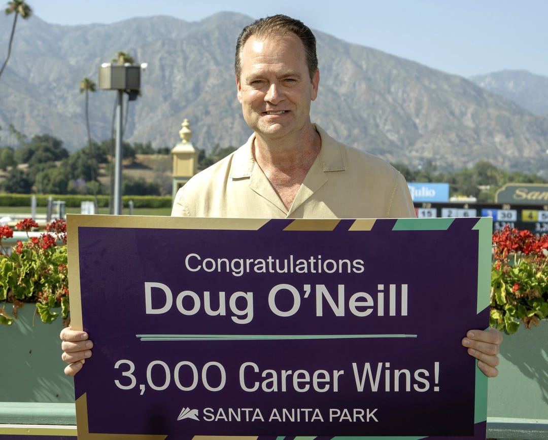 Doug O'Neill wins 3000th race June 15 2025