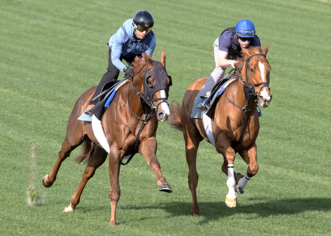 Tabingo (left) and Highway Robber work at CD April 20 2025