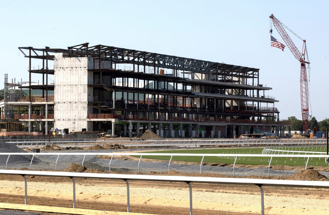 Belmont Park construction Sept 28 2025