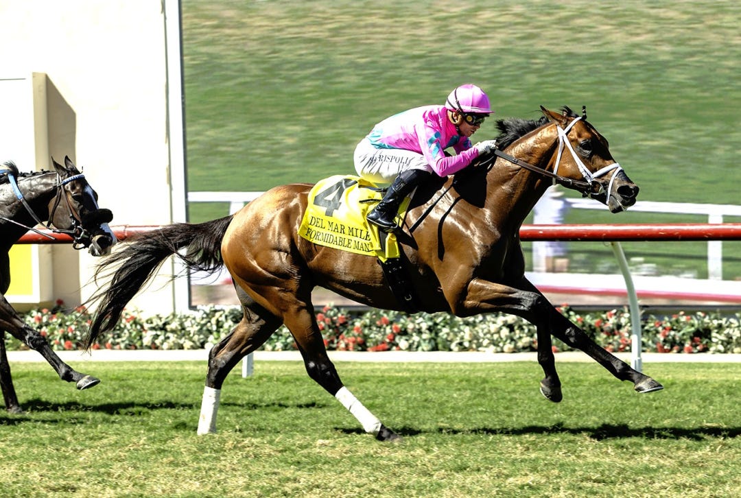 Formidable Man wins Del Mar Mile Aug 30 2025