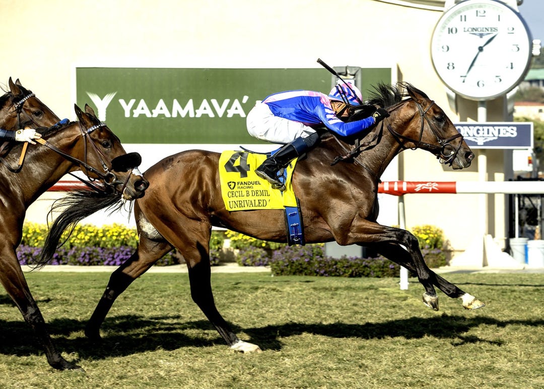 Unrivaled Time wins Cecil B. DeMille at DMR Nov 30 2025