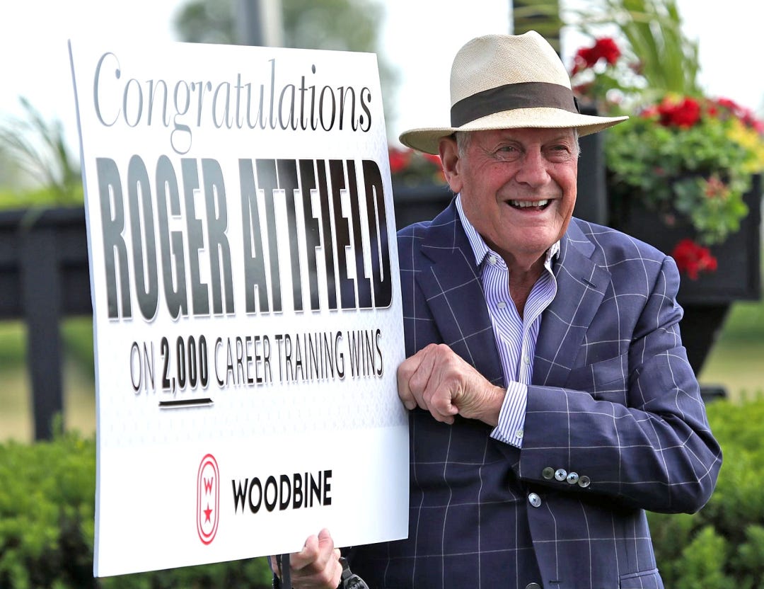 Roger Attfield at WO 2,000 wins July 2 2022