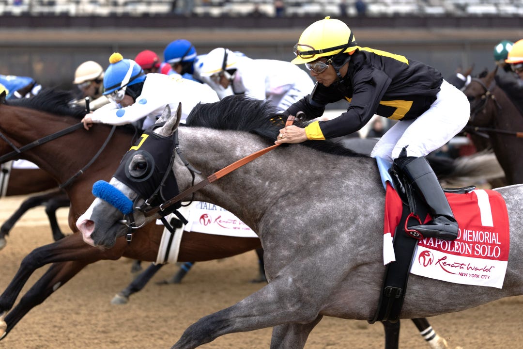 Napoleon Solo NOT WINNER during Wood Memorial at AQU April 4 2026